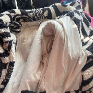 soft cropped fleece jacket with design